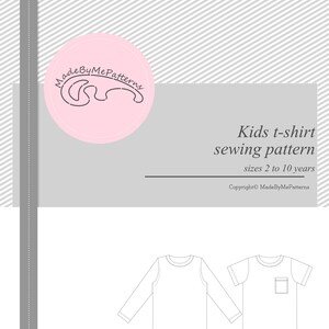 Printable layered sewing pattern for kids T-shirt