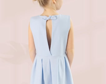 Easy Sewing Pattern for Girls Dress – Linen Summer Dress – Beginner Friendly Printable DIY Project