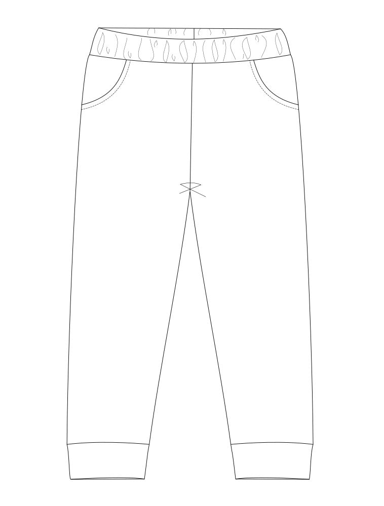 Harem pants template – Made by Toya