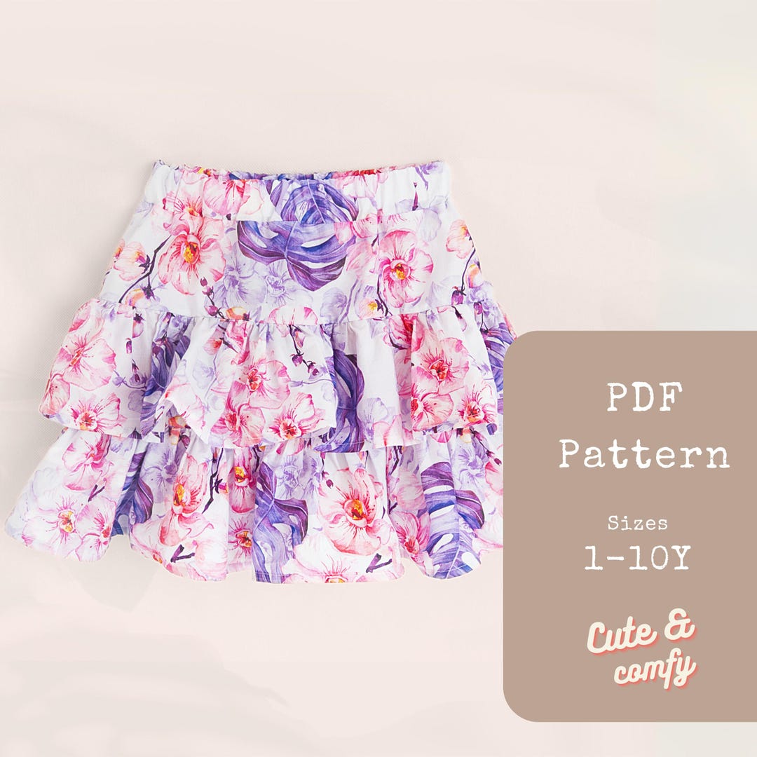 Girls Skirt Pattern | Mini Skirt Pattern | Ruffle Skirt Pattern | Kids ...