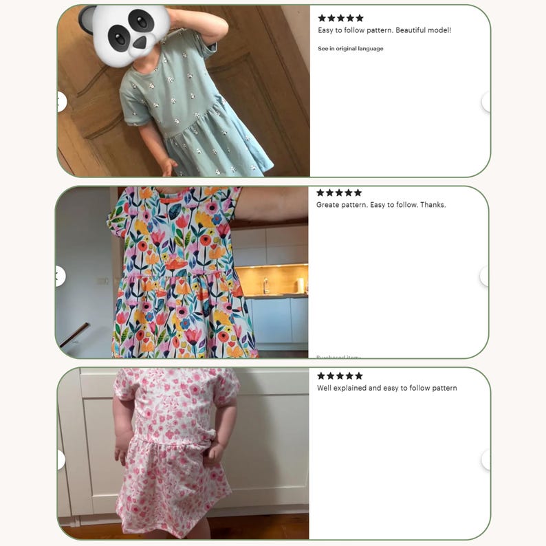 Girls Dress Sewing Pattern PDF Short Long Sleeve Peplum Top Pattern Bundle Kids Clothes DIY Project for Beginners Toddler Girl Gift to Sew image 14