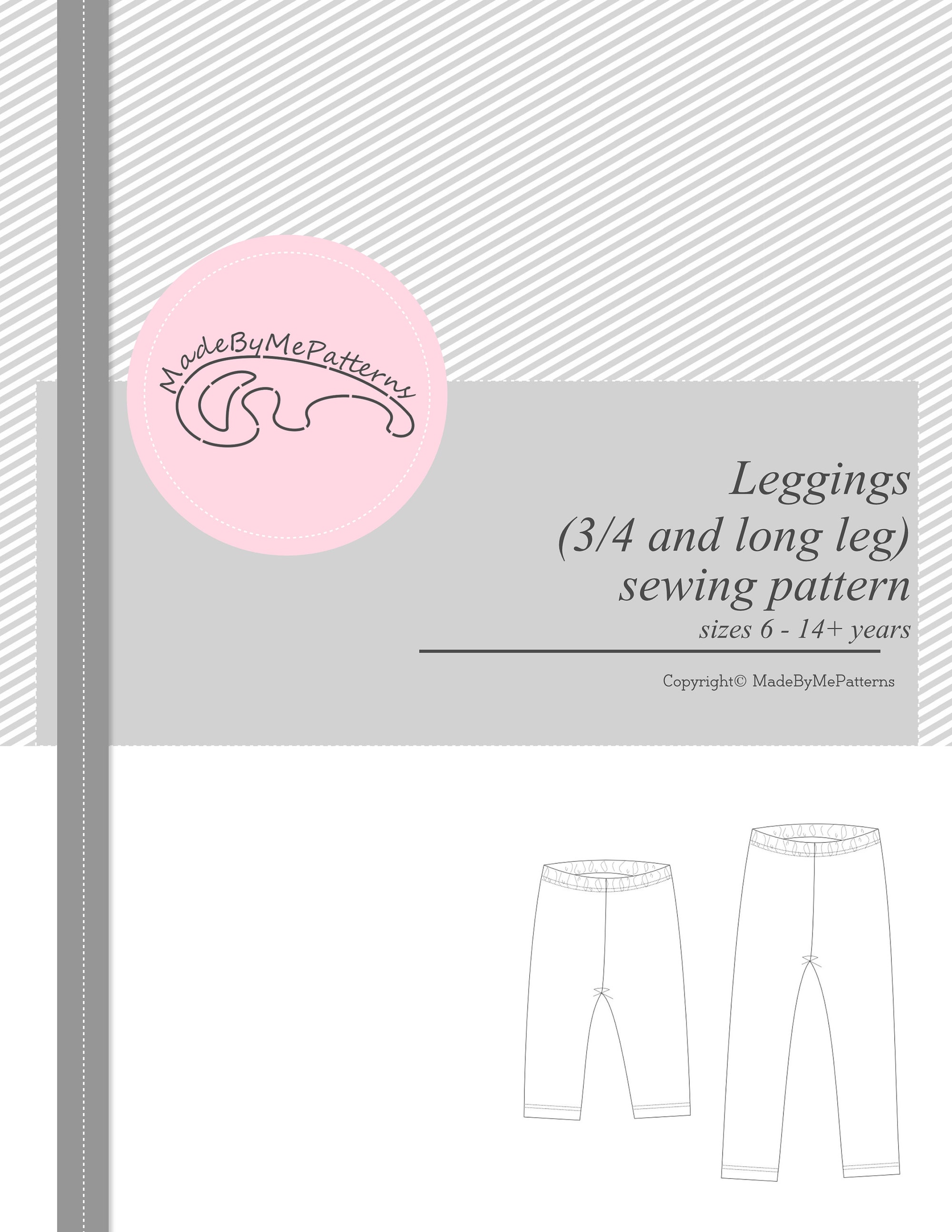 Junior leggings sewing pattern  download