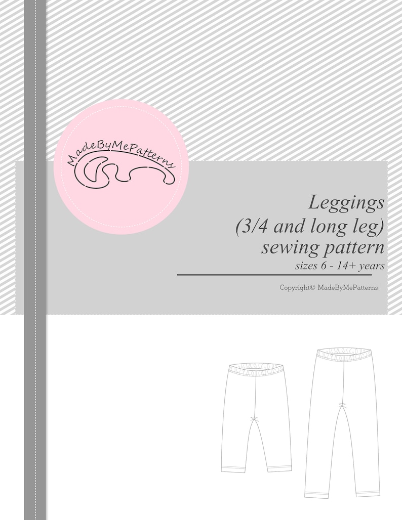 Junior Leggings Sewing Pattern PDF Download | Etsy