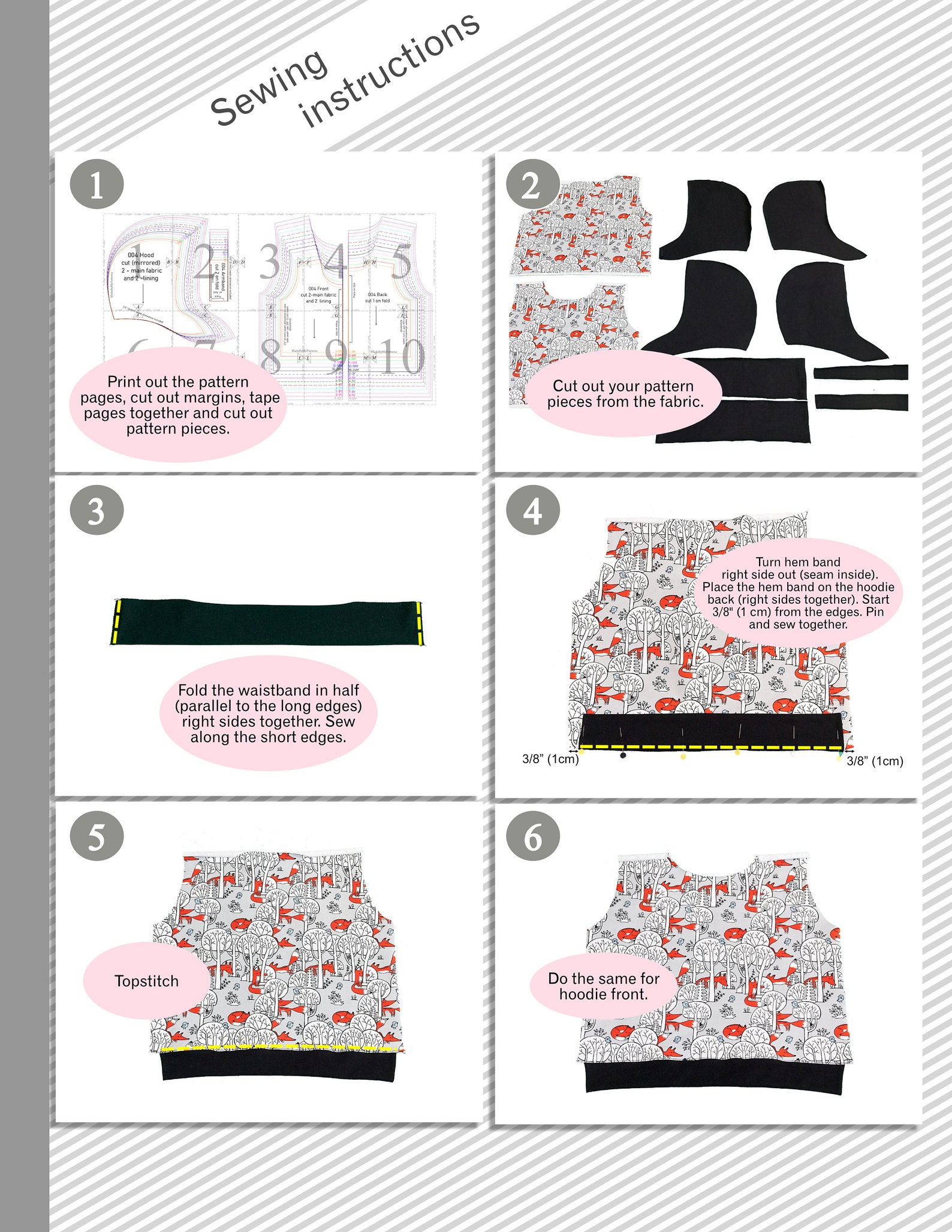 Oversized Sleeveless Hoodie Sewing Pattern Pdf Etsy