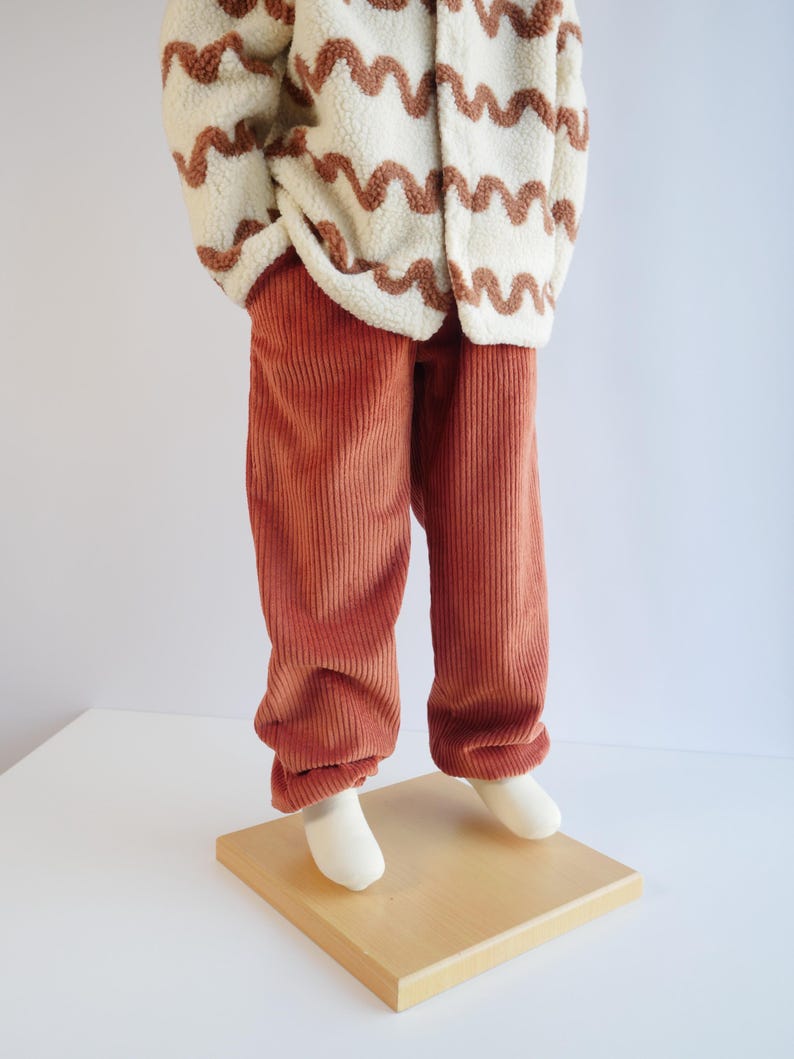 Toddler sweatpants made using an easy sewing tutorial.