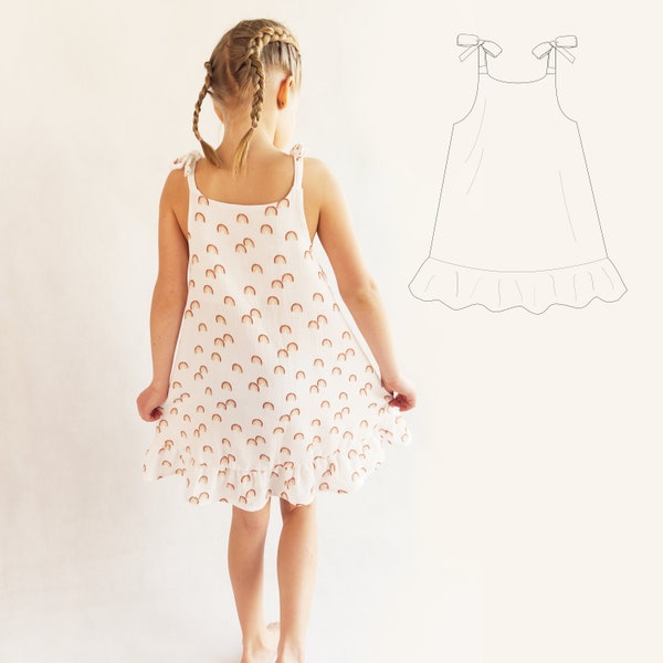 Boho Dress PDF Sewing Pattern | Summer dress pattern