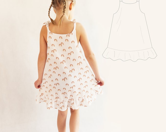 Featured listing image: Boho Dress PDF Sewing Pattern | Summer dress pattern