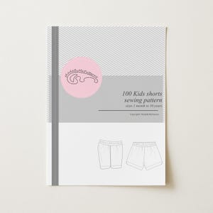 DIY kids and baby shorts project sewn with a linen sewing pattern PDF.