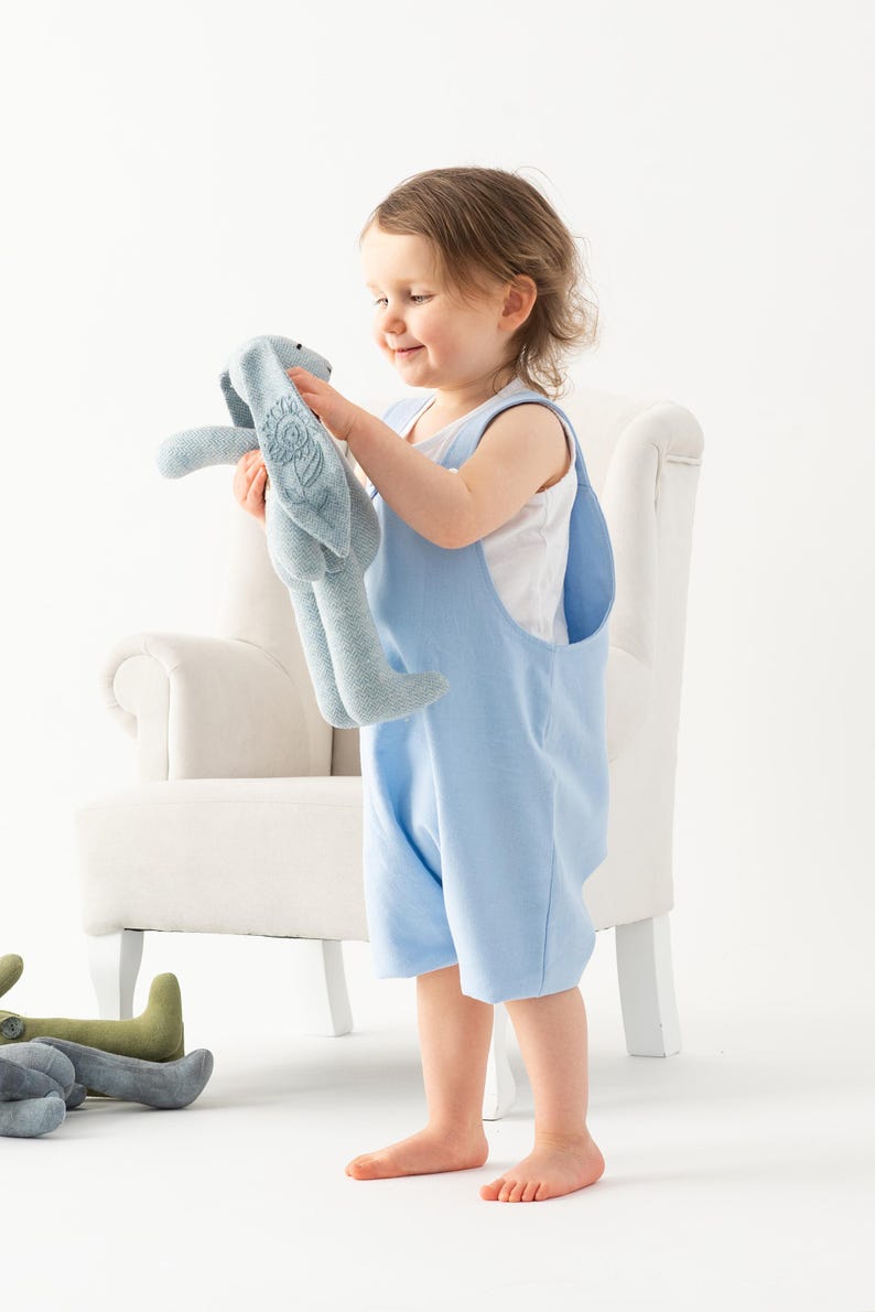 Baby Romper Sewing Pattern for Beginner Toddler Overalls Patterns Set Summer Baby Outfit matching Girl Boy Dungaree Project to Sew PDF Guide image 7