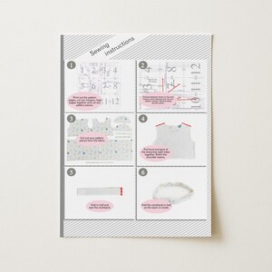 Easy Girl Dress Sewing Pattern for Kids Ruffle Top Pattern Toddler Knit Fabric Casual Clothing Idea Little Girls Dresses Photo Tutorial image 12