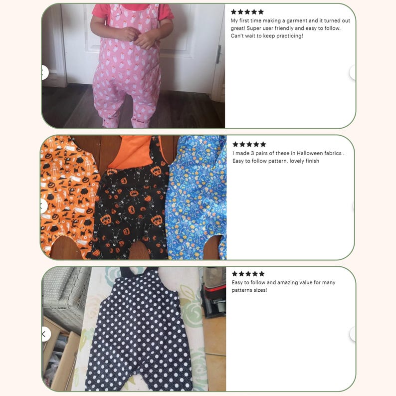 Baby Romper Sewing Pattern for Beginner Toddler Overalls Patterns Set Summer Baby Outfit matching Girl Boy Dungaree Project to Sew PDF Guide image 16