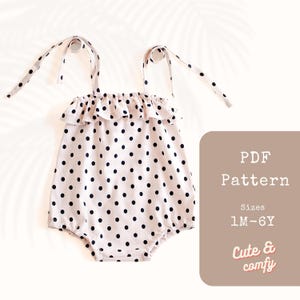 Bubble Romper Pattern for Baby Girl – Baby Romper Sewing Pattern PDF – Toddler Summer Outfit – Easy Beginner Project – Instant Download