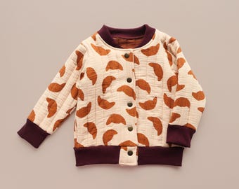 Bomber Jacket Sewing Pattern and Tutorial Gender Neutral Quilted Jacket for Kids Project PDF Toddler Coat Idea Learn to Sew Baby Clothing