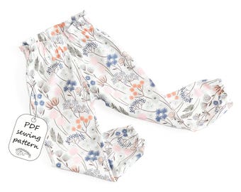 High waisted pants pattern PDF, sewing patterns, girls sewing patterns