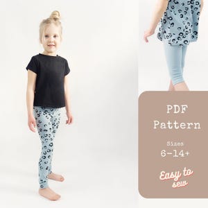 Kids Leggings Sewing Patterns PDF | Teen Leggings Pattern | Sewing Patterns for Leggings for Kids | Easy Sewing Patterns for Kids