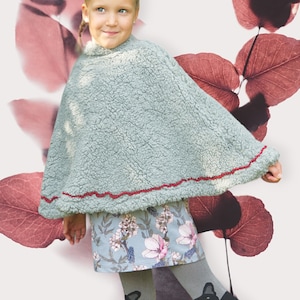 Poncho sewing pattern Cape pattern Kids, toddler sewing pattern PDF up to 10 years image 3