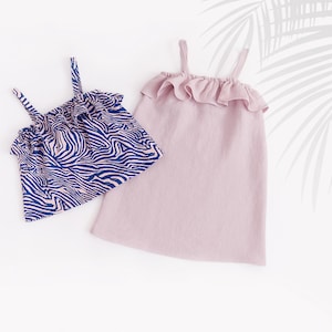 Girls Summer Top & Dress Sewing Pattern PDF – Baby / Toddler / Kids DIY Project for Beginners