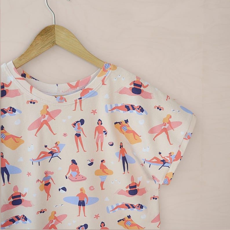 Casual summer top DIY sewing project for beginners learning to sew garments.
