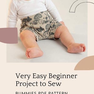 Baby Bummies Sewing Pattern for Beginners Toddler High Waisted Bloomers Kids Shorts Pattern Boys Very Easy Beginner Project to Sew image 16