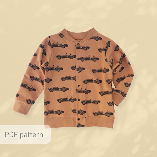 Bomber jacket sewing pattern PDF,  baby sewing patterns pdf, kids sewing pattern