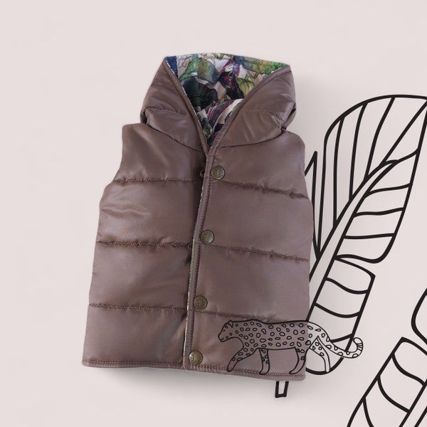 Patron de couture pour gilet matelassé PDF | Modèle de gilet pour tout-petits et bébés | Patron de couture PDF