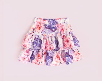 Ruffle Skirt Pattern for Kids Tiered Mini Skirt Sewing Project Beginner PDF Tutorial Toddler Dance Outfit Idea Little Girl Gift to Sew