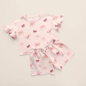 Girls Top & Shorts Set PDF Sewing Pattern Bundle Kids Summer Pajamas Gift to Sew Loungewear Girl Clothes Project for Beginners