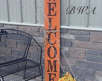 Rustic fall welcome sign, fall welcome sign, Halloween signs, fall signs, primitive Halloween decor, rustic fall decor, welcome signs