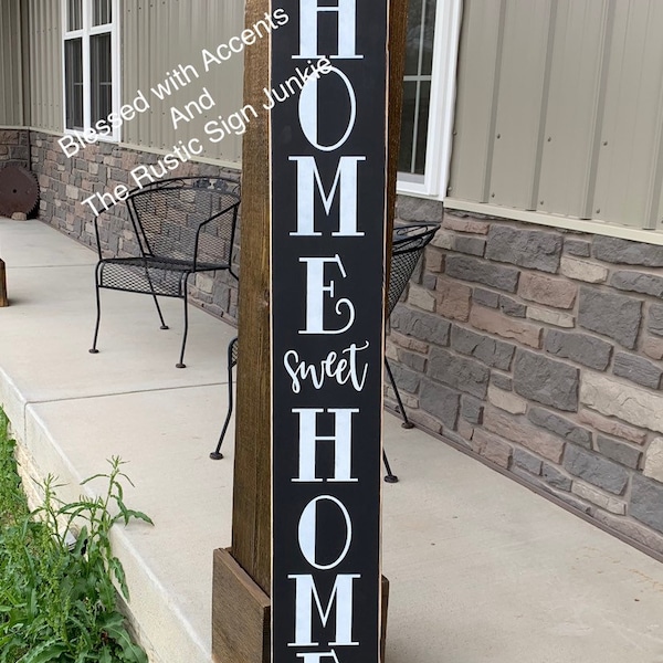 Large welcome porch sign, home sweet home sign, front door decor, Welcome porch signs, Front porch decor, Rustic welcome signs