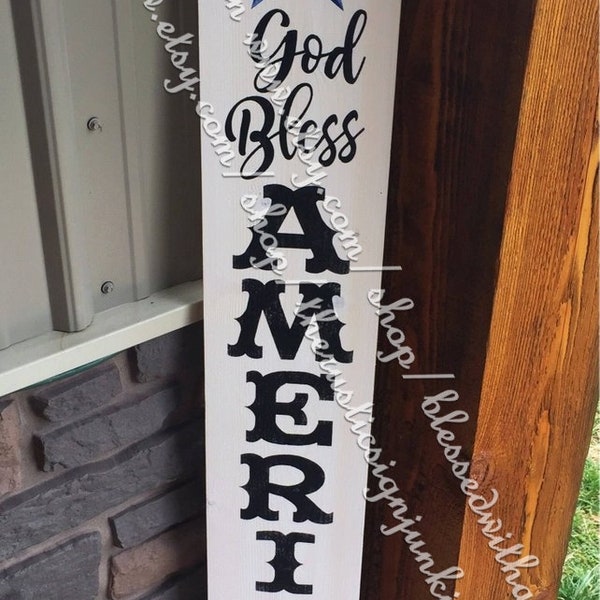Large welcome signs, God Bless America sign, Rustic wood welcome signs, Welcome porch signs, Front porch decor, jumbo welcome signs