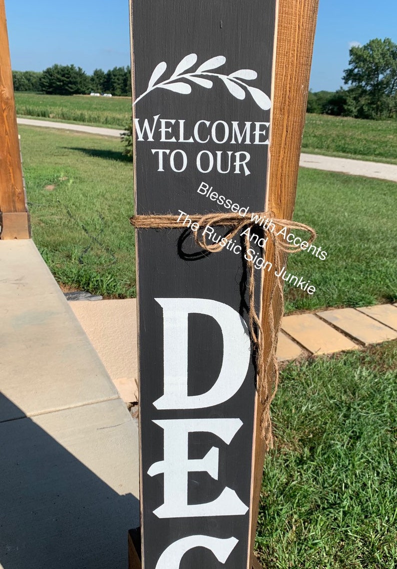 to our Deck sign Deck decor porch signs Etsy