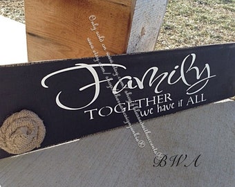 Family rules sign, family sign, family wood sign, rustic family signs, family wall hanging, primitive family sign, family rules wall sign