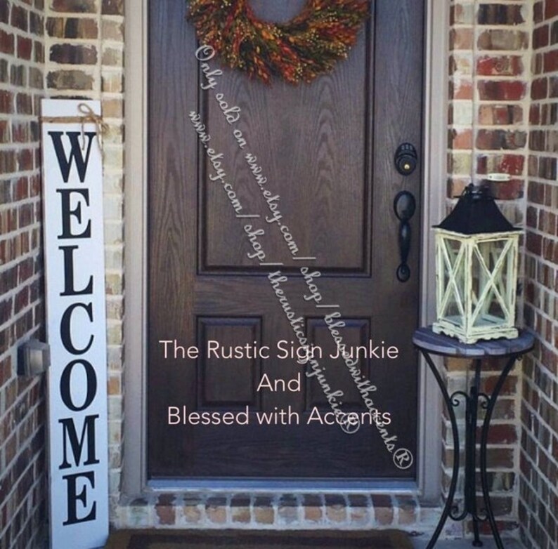 Large Welcome Signs Porch Decor Rustic Wood Welcome Signs Etsy