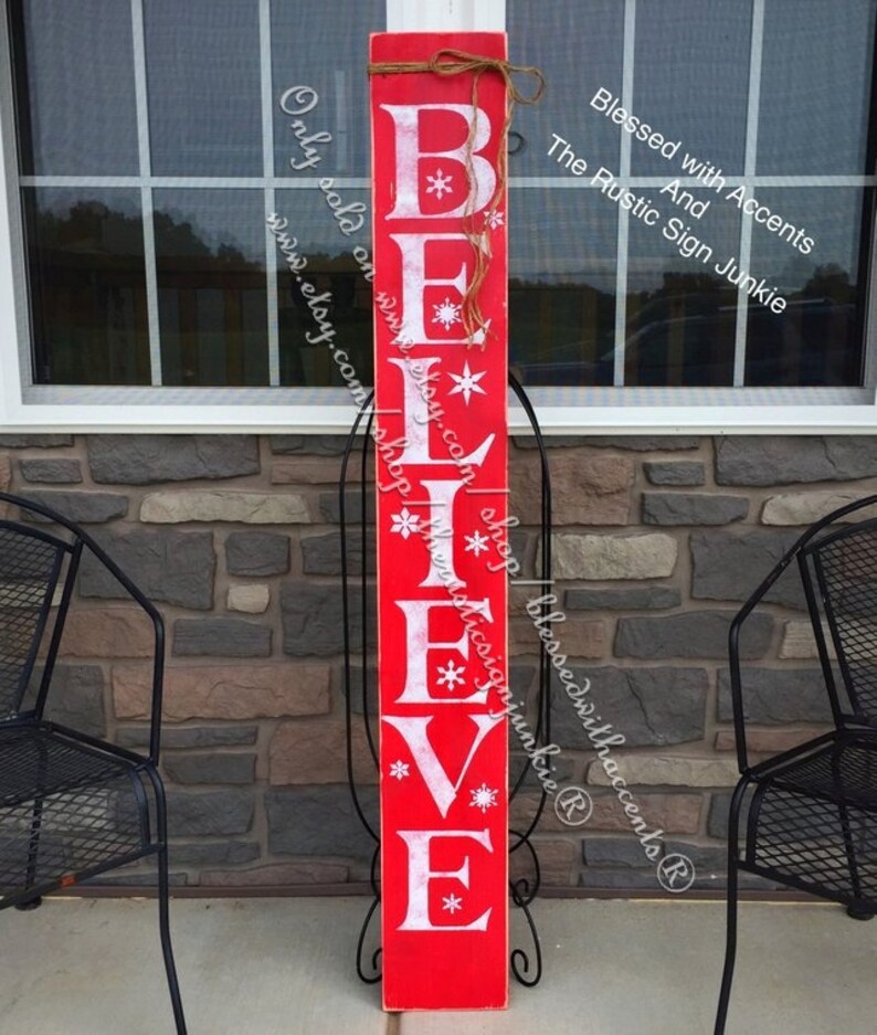 Large Welcome Signs Rustic Wood Believe Signs Welcome Porch Etsy