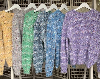 Multi-flecked jumpers in six fabulous colours