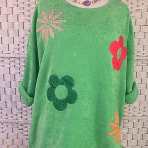Italian Super Size Jumpers with Floral Appliques image 3