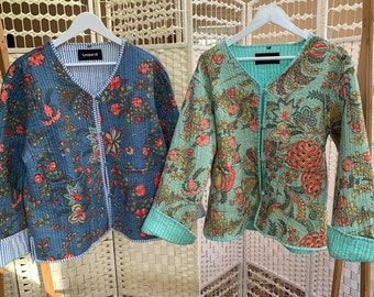 Reversible Cotton Kantha Jackets in a Fabulous New Print.