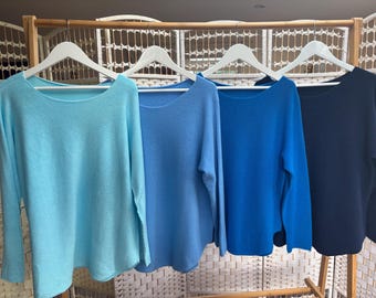 Italian Jumpers in Four Shades of Blue
