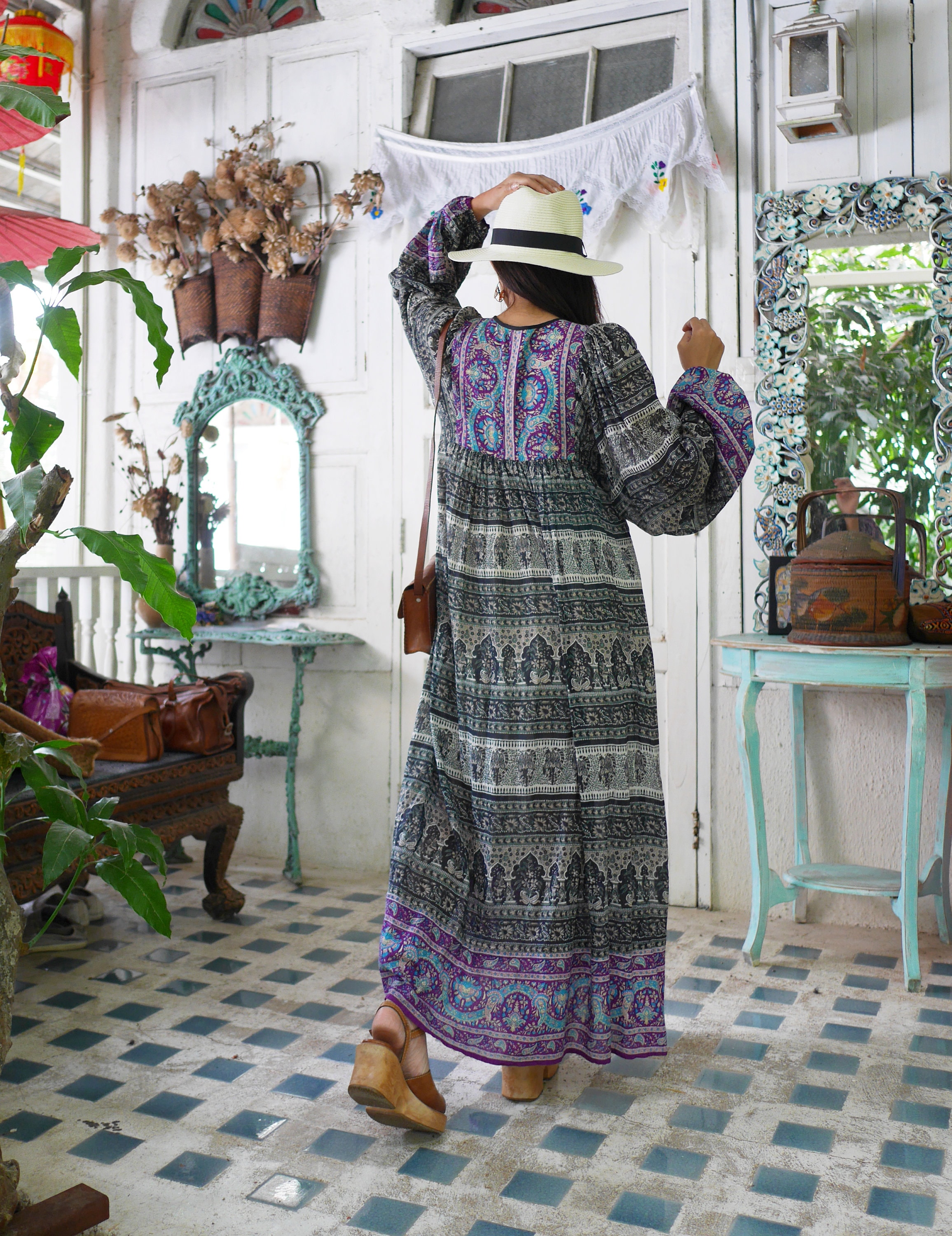 Vintage Indian Cotton Gauze Dress / 70's Bohemian India Etsy Australia