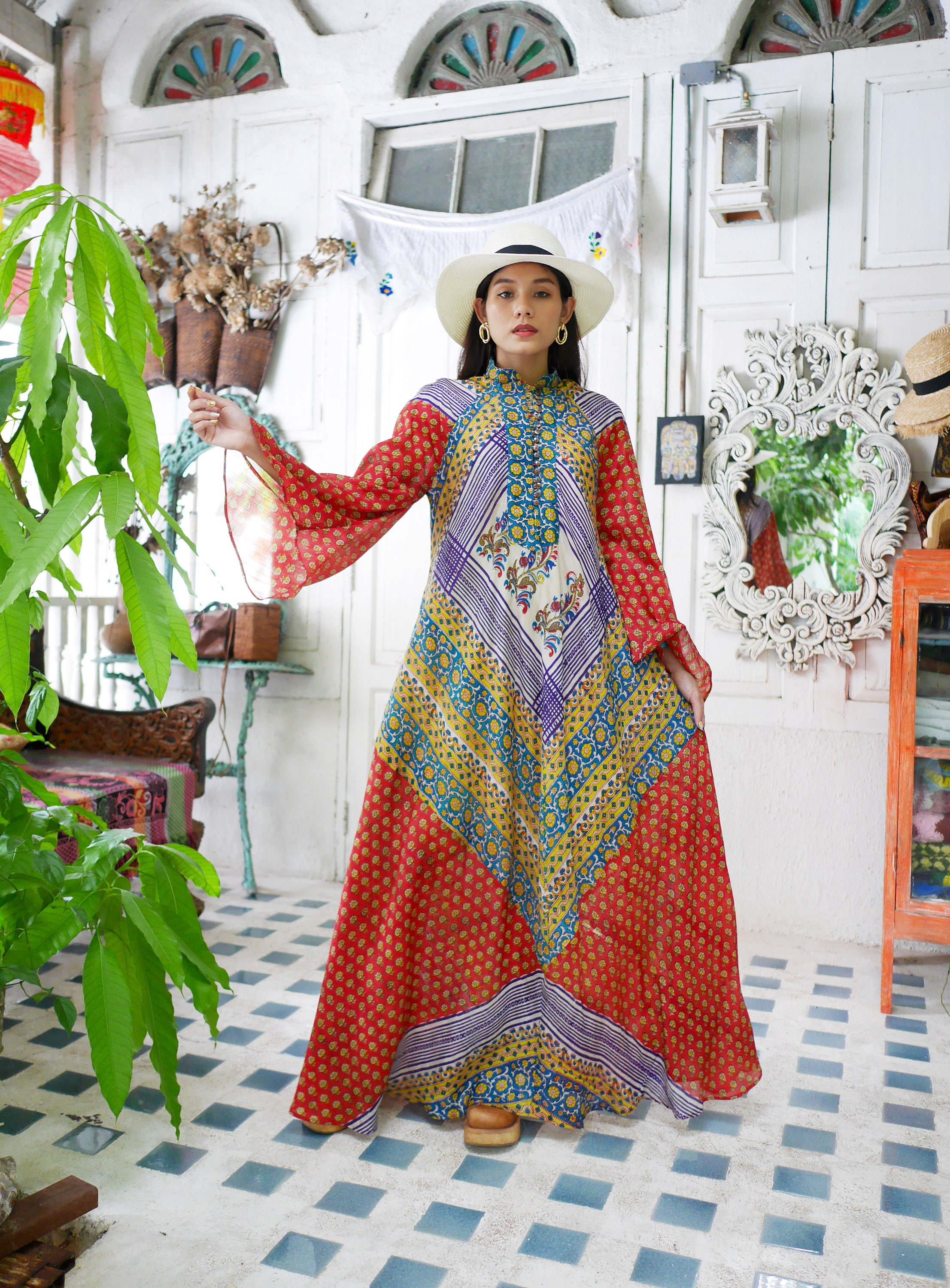 Silk Kaftan 50'S Dress main image 0