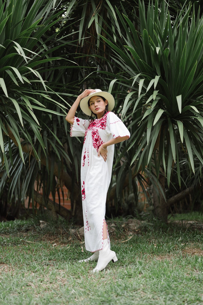 Overdyed Vintage Hand Embroidered Mexican Dress