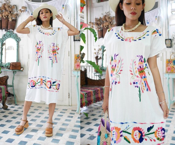 Reserved Vintage Hand Embroidered Mexican Tunic Dr