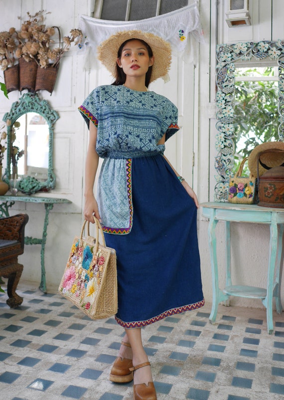 Boho Hand Woven Hemp  Dress, Vintage Traditional … - image 2