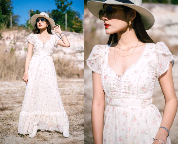 Vintage Gunne Sax Dress, 70s Gunne Sax Prairie Dre