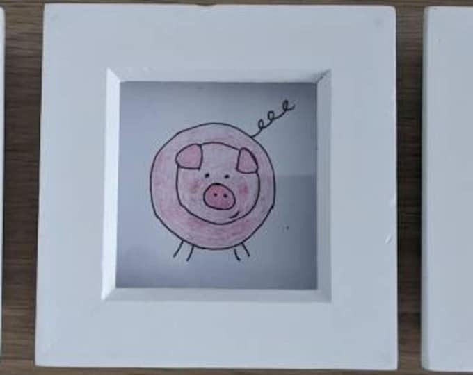 Farmyard animal nursery trio of frames