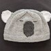 Koala hat in grey for newborn unisex baby
