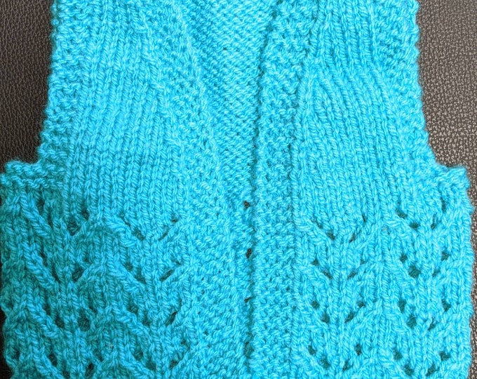 waistcoat Newborn baby girl turquoise