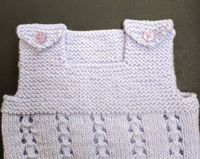Pinafore top lilac newborn baby girl