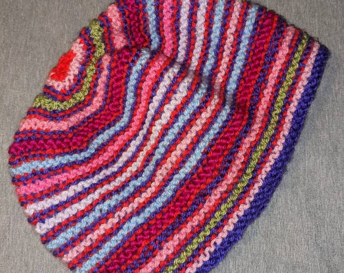 Slouchy stripey children's hat
