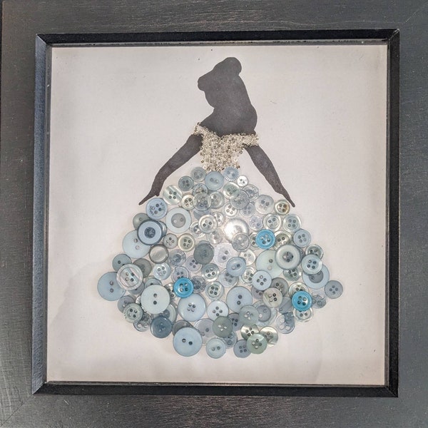 Princess button art frame